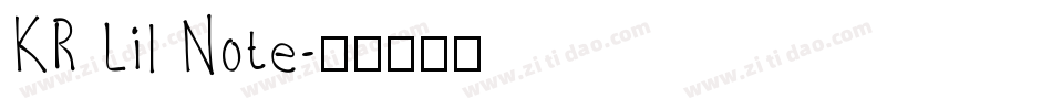 KR Lil Note字体转换